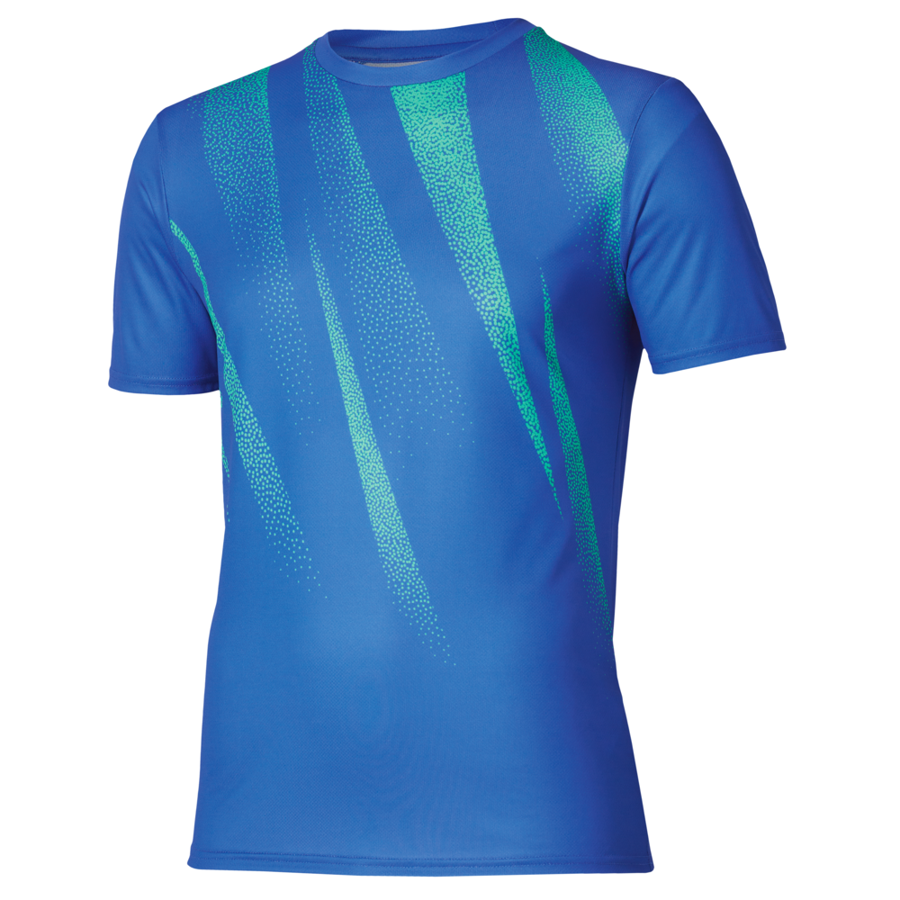 Mizuno Core Graphic Short Sleeve Tee Princess Bleu Homme TailleM